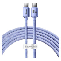 Kabel Baseus Crystal Shine cable USB-C to USB-C, 100W, 2m (purple)