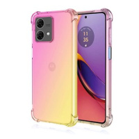 TopQ Kryt Motorola Moto G84 5G Shock duhový růžovo-žlutý 120950