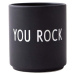 Černý porcelánový hrnek 300 ml You Rock – Design Letters