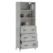 vidaXL Skříň highboard betonově šedá 69,5x34x180 cm kompozitní dřevo