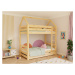 Tartak Meble Domečková patrová postel ALPY se žebříkem 90x200 cm Zvolte barvu: Bílá, Zvolte šupl