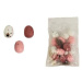 Vejce dekorační 12ks plast růžovo-bílá 14cm