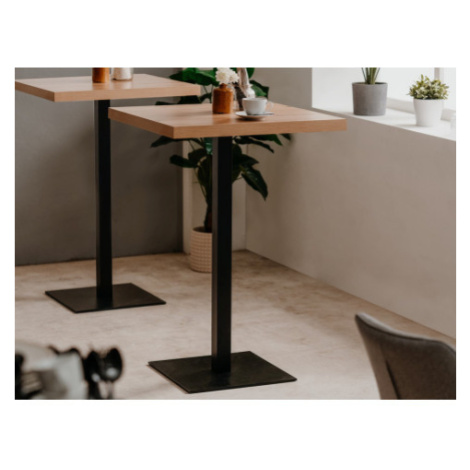 Barový stůl Quadrato 70x70 cm, dub artisan/černý Asko