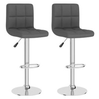 Barové židle 2 ks tmavě šedé textil, 334240