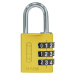 ABUS Hliníkový číslicový zámek, 144/30 Lock-Tag, bal.j. 6 ks, žlutá