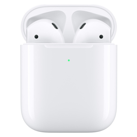Sluchátka Apple AirPods, bezdrátové nabíjení (2019) bílá