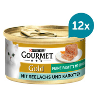 Gourmet Gold jemná paštika s treskou tmavou a mrkví 12 × 85 g