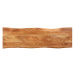 Lavice s živou hranou akáciové dřevo / ocel Dekorhome 110 cm,Lavice s živou hranou akáciové dřev
