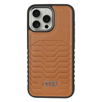 Audi Synthetic Leather MagSafe iPhone 15 Pro 6.1 hnědá/brown hardcase Au