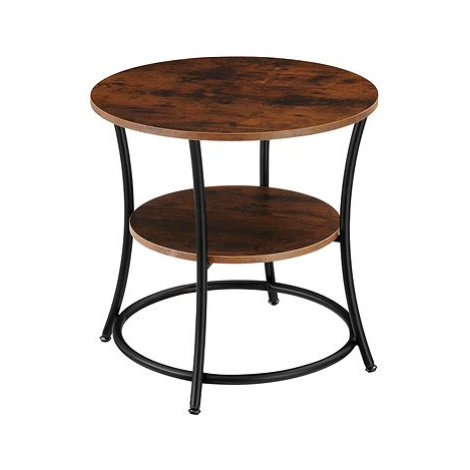 Tectake Odkládací stolek Saint Louis 55×56cm, Industrial tmavé dřevo