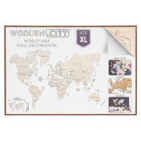 Wooden City Puzzle 3D Mapa světa, dřevěné