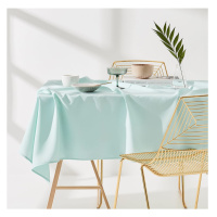 Ubrus na stůl v mentolové barvě bez postisku 130 x 180 cm