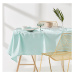 Ubrus na stůl v mentolové barvě bez postisku 130 x 180 cm