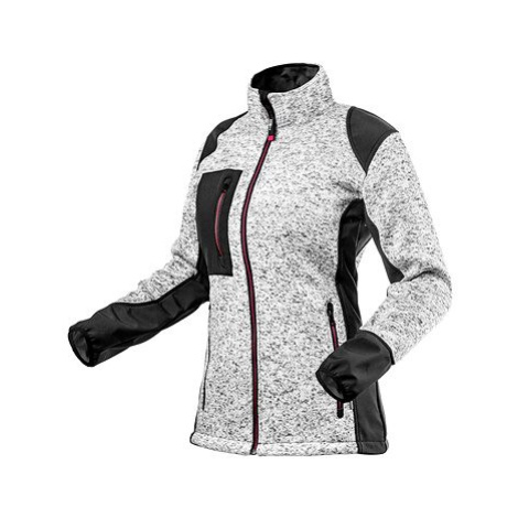 Neo tools dámská pletená bunda softshell výztuhy, černo-šedá, 2XL