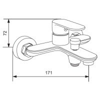 MEXEN/S Milo DF05 Set umyvadlové a vanové baterie s příslušenstvím, zlato 713153DF05-50