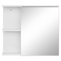 Bílá závěsná/se zrcadlem koupelnová skříňka 60x53 cm Mirza - Støraa