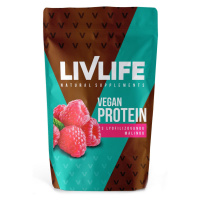 Livlife Vegan Protein s lyofilizovanou malinou 490 g