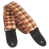 Cascha CUS-JW4 Ukulele Strap Jacquard - Checkered Orange