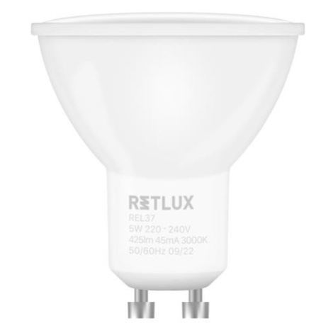 Žárovka LED GU10 5W bílá teplá RETLUX REL 37 4ks
