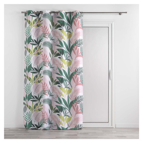 Zelený/růžový závěs 140x260 cm Assana – douceur d'intérieur