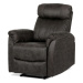 Relaxační sedačka 3+1+1, potah hnědá látka v dekoru broušené kůže, funkce Relax I/II s aretací