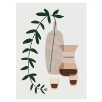 Ilustrace Boho coffee for two, Blursbyai, (30 x 40 cm)