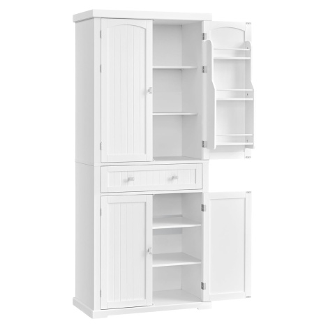 SONGMICS Vysoká kuchyňská skříňka Vasagle Snow 182 cm bílá