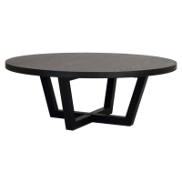 Černý kulatý konferenční stolek v dekoru dubu ø 110 cm Boxford – Rowico