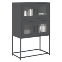 vidaXL Skříň highboard antracitová 68x39x107 cm ocel