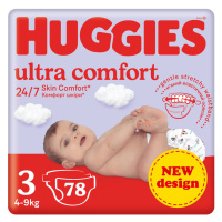 HUGGIES® Plenky jednorázové Ultra Comfort Mega 3 (4-9 kg) 78 ks