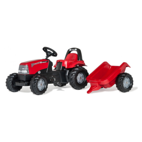 Šlapací traktor s vlečkou Rolly Toys 012411 červený