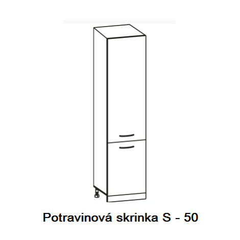 Tempo Kondela Kuchyňská sestava Kýra-NEW Cyra: Skříňka S-50/ 50x56x200 cm