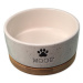 Miska DF keramická bílá WOOF s podtáckem 13x5,5cm, 400ml