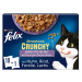 FELIX Sensations Crunchy v želé s křupavými kousky, výběr se zeleninou, 10 × 85 g + křupavé kous