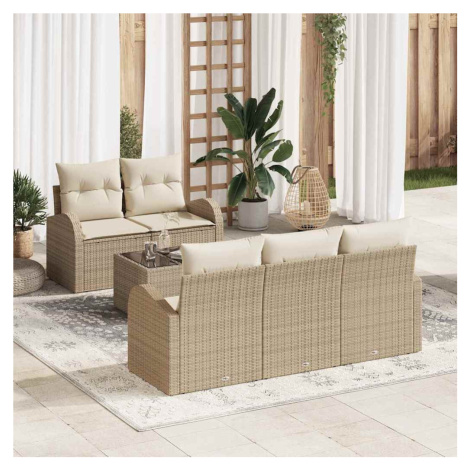vidaXL Sada zahradních pohovek Béžová 55 x 55 x 37 cm polyratan