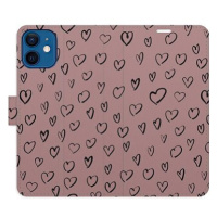 iSaprio Flip pouzdro Heart Dark 02 pro iPhone 12 mini