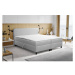 Čalouněná postel Ilse 180x200, šedá, vč. matrace a topperu