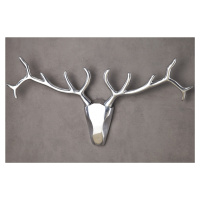 Estila Extravagantní moderní dekorační jelení hlava 90cm stříbrná