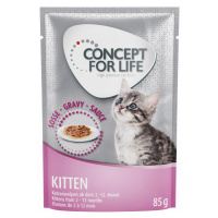 Míchané výhodné balení Concept for Life želé & omáčka 24 x 85 g - Kitten v omáčce a želé