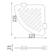 Nimco Kibo IXI Ki X212-26 - Rohová police plexiglass 230 x 230 mm