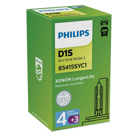 Philips D1S 35W PK32d-2 LongerLife 4300K Xenon 85415SYC1