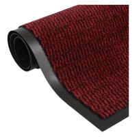 Protiprachová obdélníková rohožka všívaná 90 × 150 cm červená