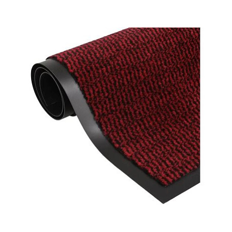 Protiprachová obdélníková rohožka všívaná 90 × 150 cm červená SHUMEE