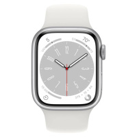 Chytré hodinky Apple Watch Series 8 (MP6N3CS/A) / 45 mm / 32 GB / GPS / Silver/White Varianta: i