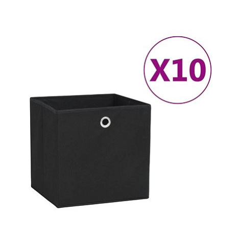 Shumee Úložné boxy 28 × 28 × 28 cm, 10 ks, černé