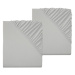 Sada žerzejových napínacích prostěradel, 90-100 x 200 cm, 2dílná, šedá