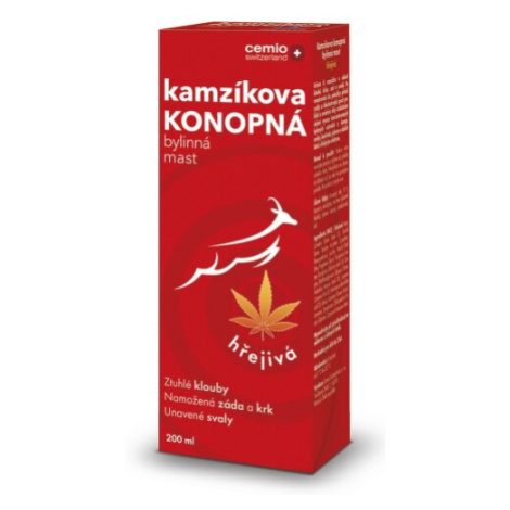 Cemio Kamzíkova konopná mast hřejivá 200ml Green Swan