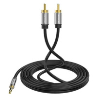 Vention 3.5mm Jack Male to 2x RCA Male Audio Cable 10m Black Metal Type