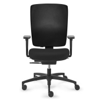 Dauphin Kancelářská otočná židle SHAPE ECONOMY2, čalouněné opěradlo, černá, výška opěradla 500 -