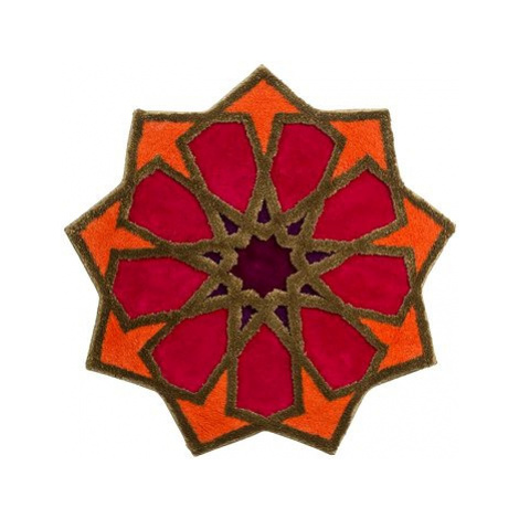 GRUND SHEREZAD Kruhová předložka o120 cm, oranžová-růžová-fialová-zlatá